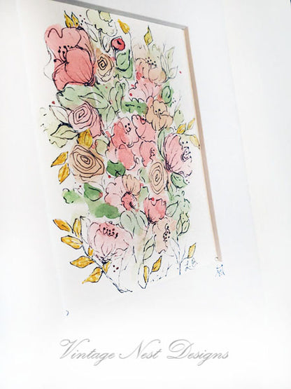 Flowers No.6 Original Watercolor Painting