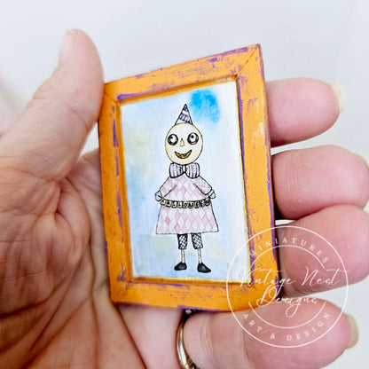 Miniature Halloween Character No.1:2 Handmade for Dollhouse Wall Decor