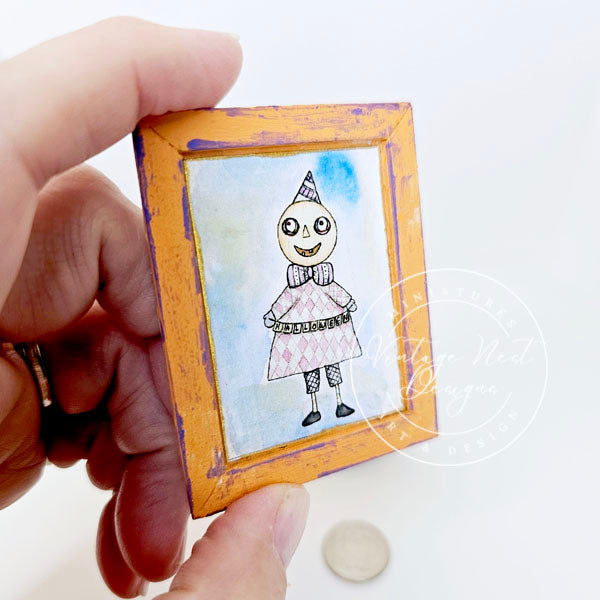 Miniature Halloween Character No.1:2 Handmade for Dollhouse Wall Decor