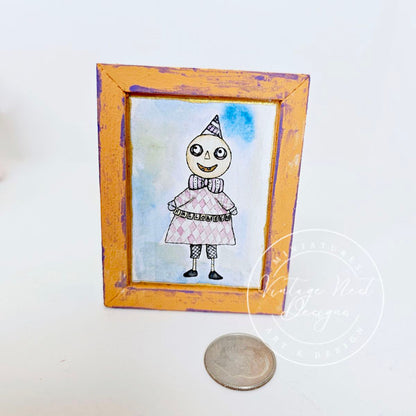 Miniature Halloween Character No.1:2 Handmade for Dollhouse Wall Decor