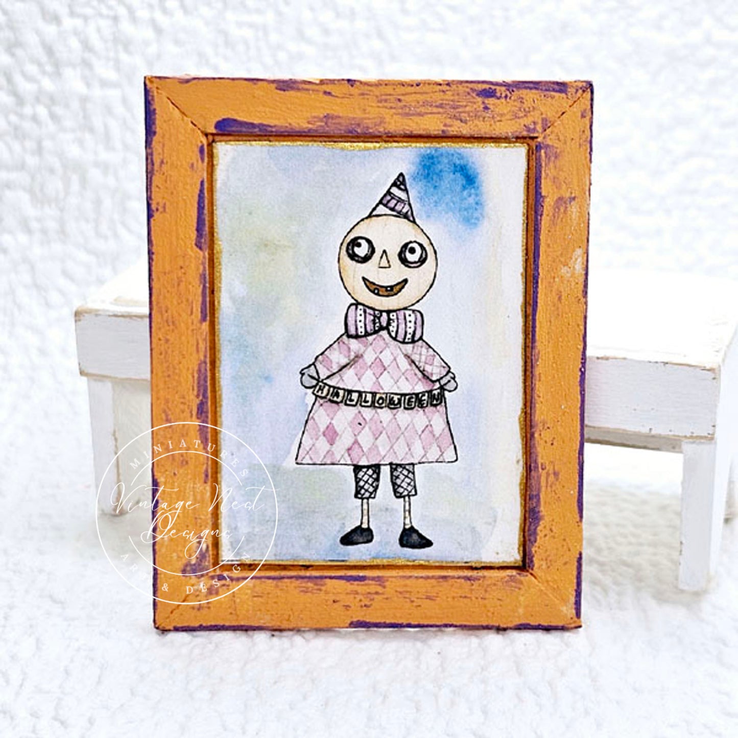 Miniature Halloween Character No.1:2 Handmade for Dollhouse Wall Decor