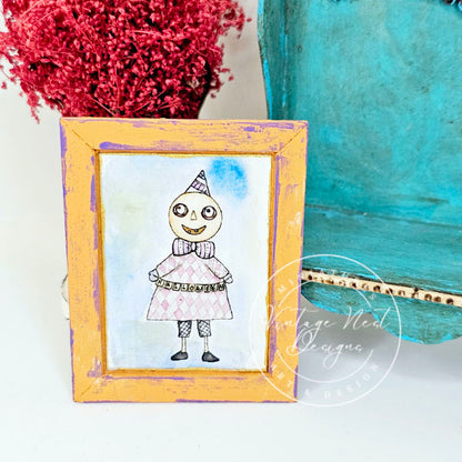 Miniature Halloween Character No.1:2 Handmade for Dollhouse Wall Decor