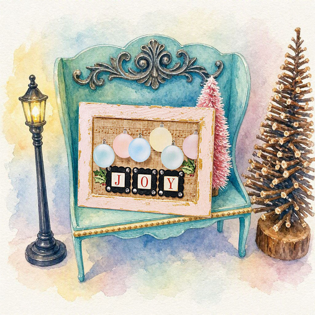 Miniature Joy Christmas Bulbs No.1:2 Handmade for Dolllhouse Wall Decor
