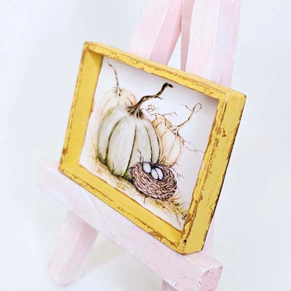 Miniature Pumpkin Patch No.4:2 Handmade for Dollhouse Diorama Shadow Box