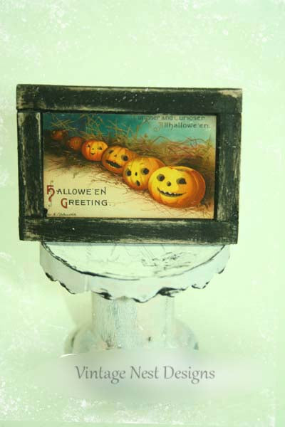 Miniature Six Pumpkins No.1:3 Handmade for Halloween Dollhouse Diorama Shadow box
