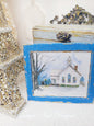 Miniature Sunday Arrival No.1:2 Handmade for Dollhouse Wooden Framed Art