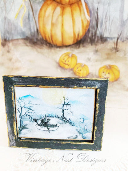 Miniature The Witch in the Boat No.1:1 Handmade for Dollhouse