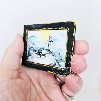 Miniature The Witch in the Boat No.1:1 Handmade for Dollhouse
