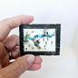 Miniatur Die Hexe auf dem Friedhof Nr.1:2 Handgemacht für Puppenhaus Gerahmte Holz-Kunst