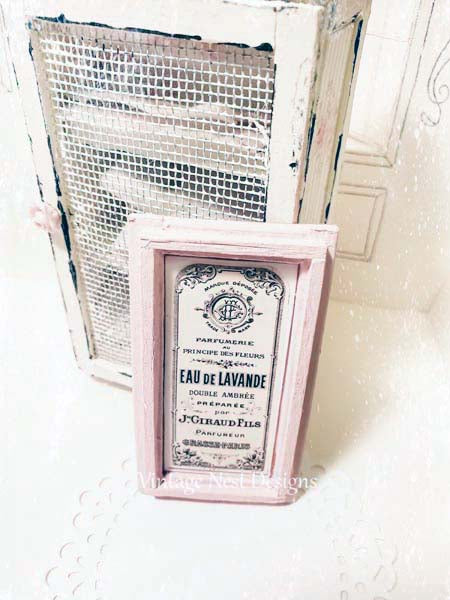 Dollhouse Miniature Bath Sign No.1:3 Handmade Wooden Framed Art
