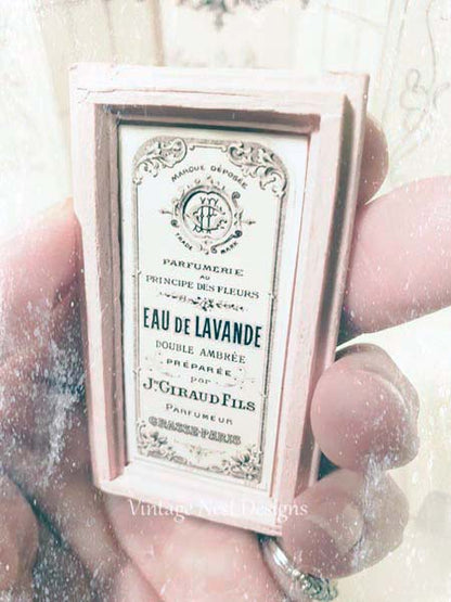 Dollhouse Miniature Bath Sign No.1:3 Handmade Wooden Framed Art