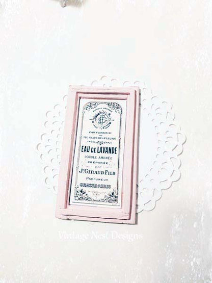 Dollhouse Miniature Bath Sign No.1:3 Handmade Wooden Framed Art