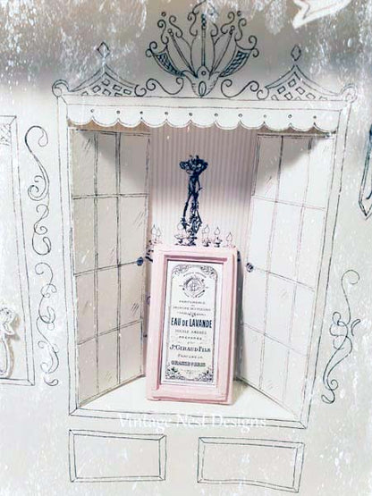 Dollhouse Miniature Bath Sign No.1:3 Handmade Wooden Framed Art