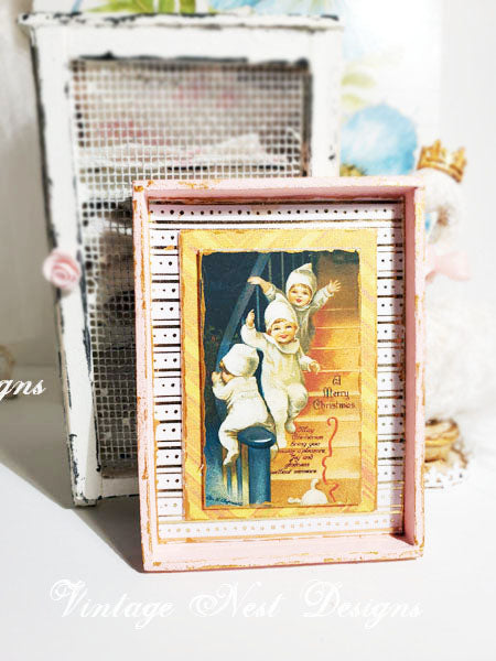 Miniature Snow Babies No.1:3 Handmade for Dollhouse Wall Decor