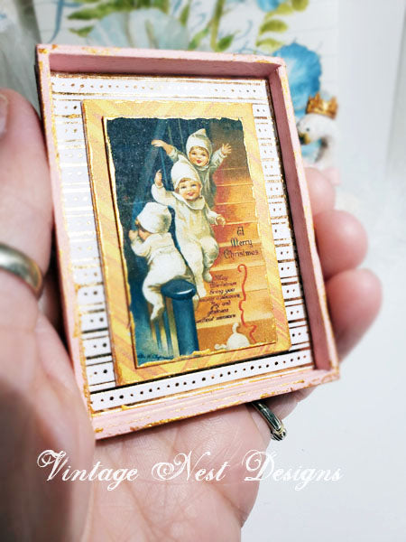Miniature Snow Babies No.1:3 Handmade for Dollhouse Wall Decor