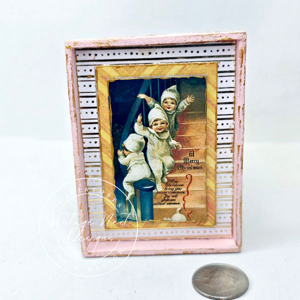 Miniature Snow Babies No.1:3 Handmade for Dollhouse Wall Decor