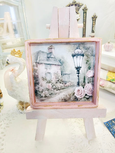 Miniature Cottage House No.7-3 Handmade Dollhouse Wall Decor 1:12 Scale