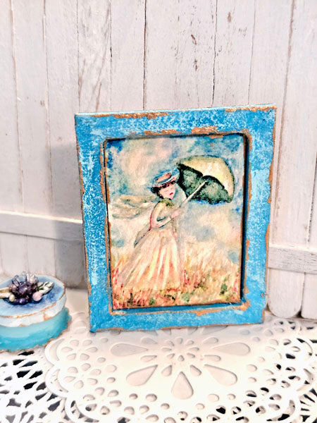 Miniature Monet No.1:3 Art Dollhouse Wall Decor Diorama Room Shadow Box