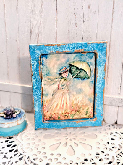 Miniature Monet No.1:3 Art Dollhouse Wall Decor Diorama Room Shadow Box
