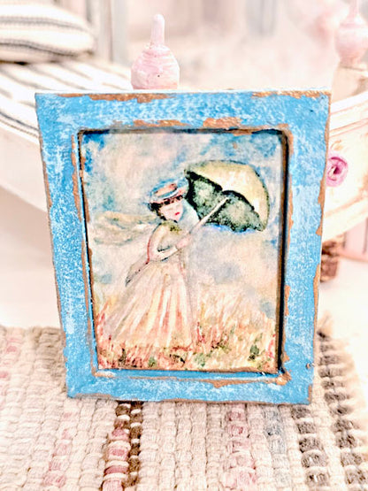 Miniature Monet No.1:3 Art Dollhouse Wall Decor Diorama Room Shadow Box