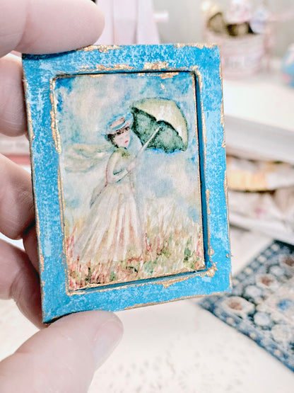 Miniature Monet No.1:3 Art Dollhouse Wall Decor Diorama Room Shadow Box