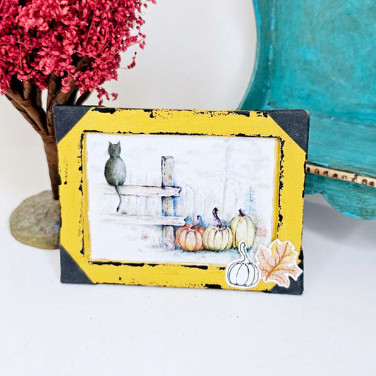 Miniature Pumpkin Patch No.1:3 Handmade for Dollhouse Diorama Shadow Box
