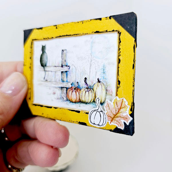 Miniature Pumpkin Patch No.1:3 Handmade for Dollhouse Diorama Shadow Box
