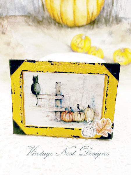 Miniature Pumpkin Patch No.1:3 Handmade for Dollhouse Diorama Shadow Box