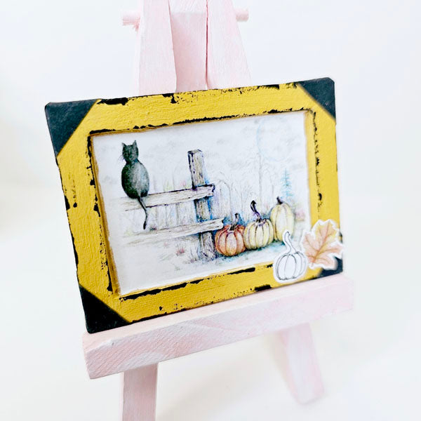 Miniature Pumpkin Patch No.1:3 Handmade for Dollhouse Diorama Shadow Box