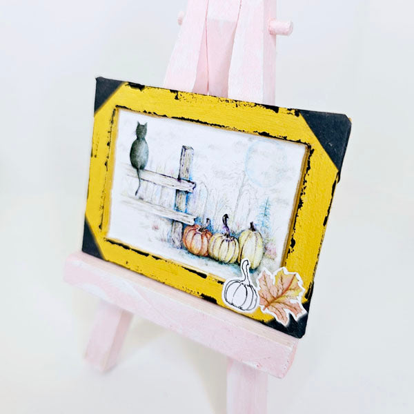 Miniature Pumpkin Patch No.1:3 Handmade for Dollhouse Diorama Shadow Box