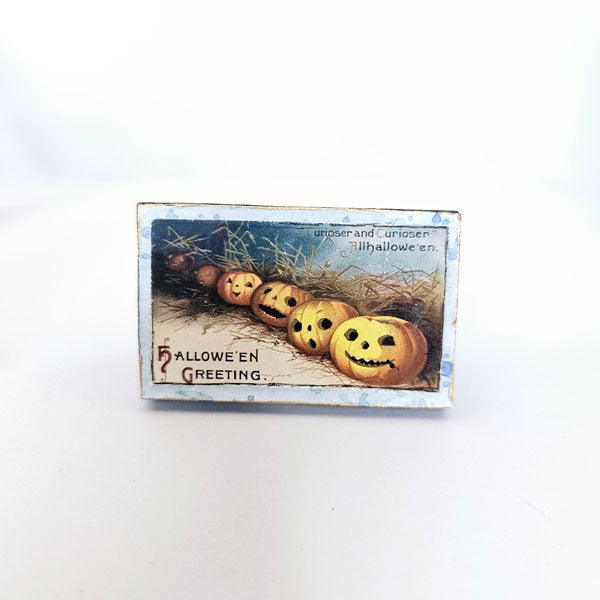 Miniature Six Pumpkins No.1:3 Handmade for Halloween Dollhouse Diorama Shadow box