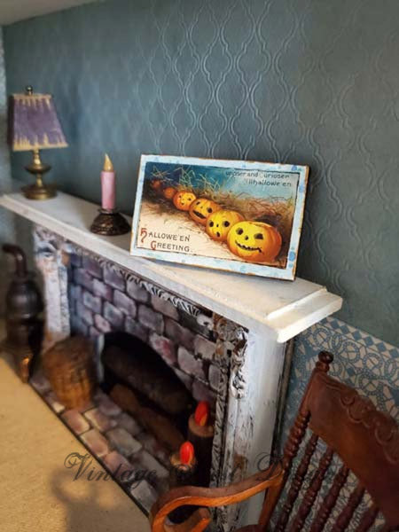 Miniature Six Pumpkins No.1:3 Handmade for Halloween Dollhouse Diorama Shadow box