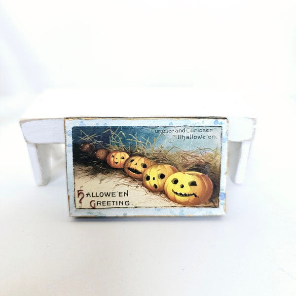 Miniature Six Pumpkins No.1:3 Handmade for Halloween Dollhouse Diorama Shadow box