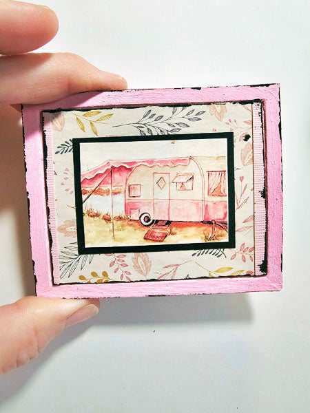 Miniature Barbie Camper No.1:4 Handmade for Dollhouse Wall Art