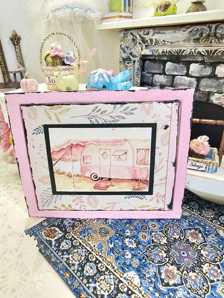 Miniature Barbie Camper No.1:4 Handmade for Dollhouse Wall Art