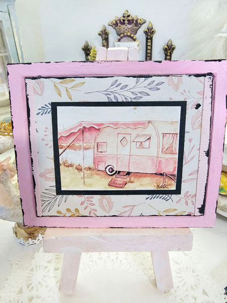 Miniature Barbie Camper No.1:4 Handmade for Dollhouse Wall Art