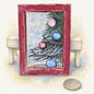 Miniature Christmas Scene No.2:4 Handmade for Dollhouse Wooden Framed Art