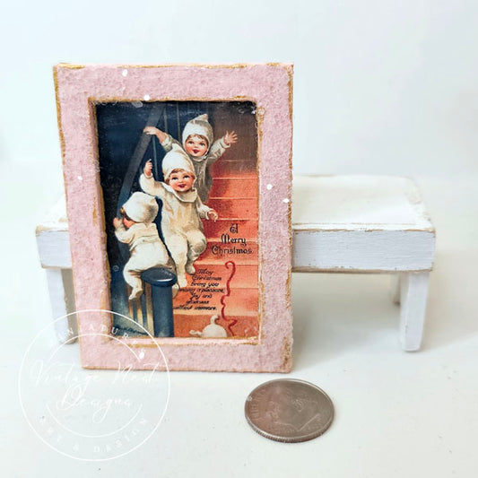 Miniature Snow Babies No.1:4 Handmade for Dollhouse Wall Decor
