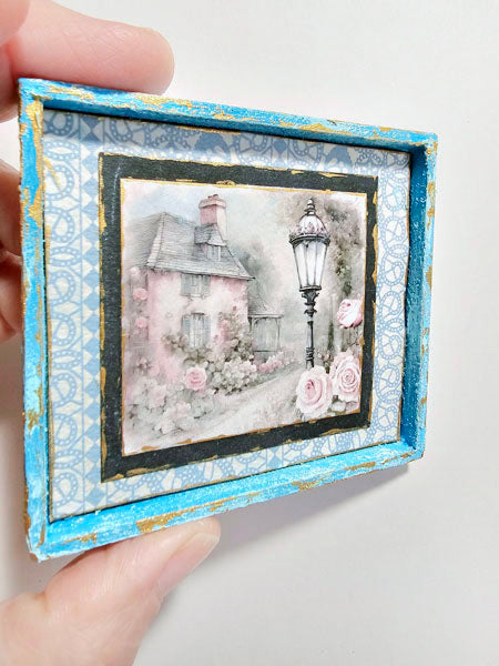 Miniature Cottage House No.7-4 Handmade Dollhouse Wall Decor 1:12 Scale