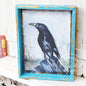 Old Crow Nr.1:4 Puppenhaus Miniatur Handgefertigte Kunst im Holzrahmen