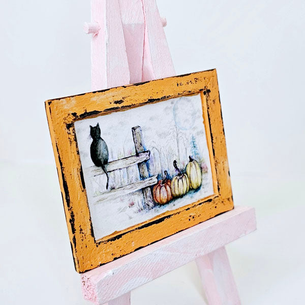 Miniature Pumpkin Patch No.1:4 Handmade for Dollhouse Diorama Shadow Box