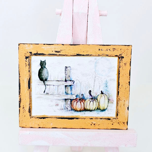 Miniature Pumpkin Patch No.1:4 Handmade for Dollhouse Diorama Shadow Box