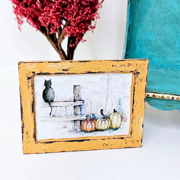 Miniature Pumpkin Patch No.1:4 Handmade for Dollhouse Diorama Shadow Box