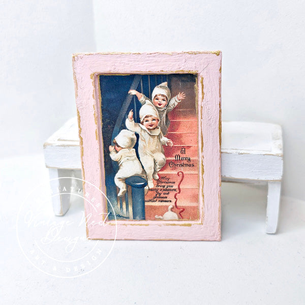 Miniature Snow Babies No.1:5 Handmade for Dollhouse Wall Decor