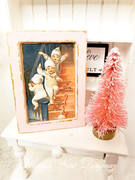 Miniature Snow Babies No.1:5 Handmade for Dollhouse Wall Decor