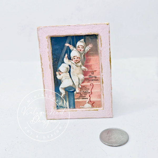 Miniature Snow Babies No.1:5 Handmade for Dollhouse Wall Decor