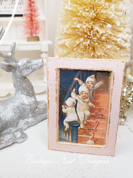 Miniature Snow Babies No.1:5 Handmade for Dollhouse Wall Decor