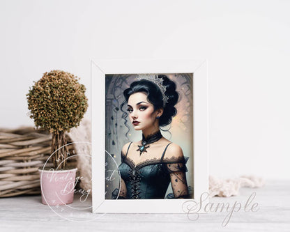 Digital Print Victorian Woman No.5 Illustration Instant Download