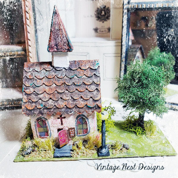 Église Maison N°6 Miniature Faite à la Main