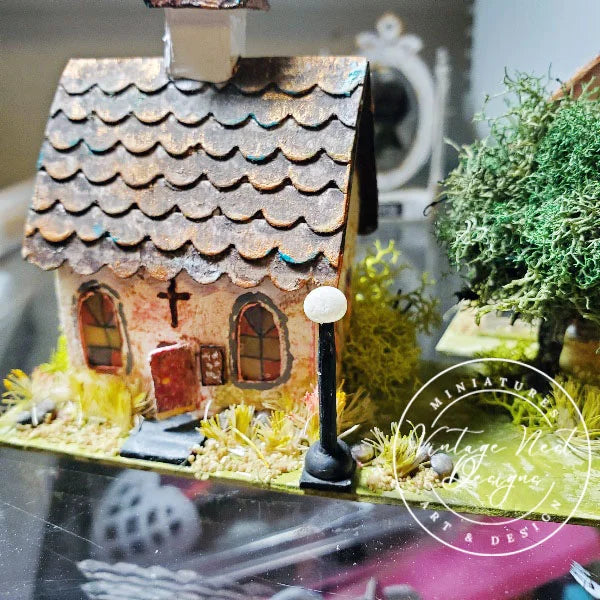 Église Maison N°6 Miniature Faite à la Main